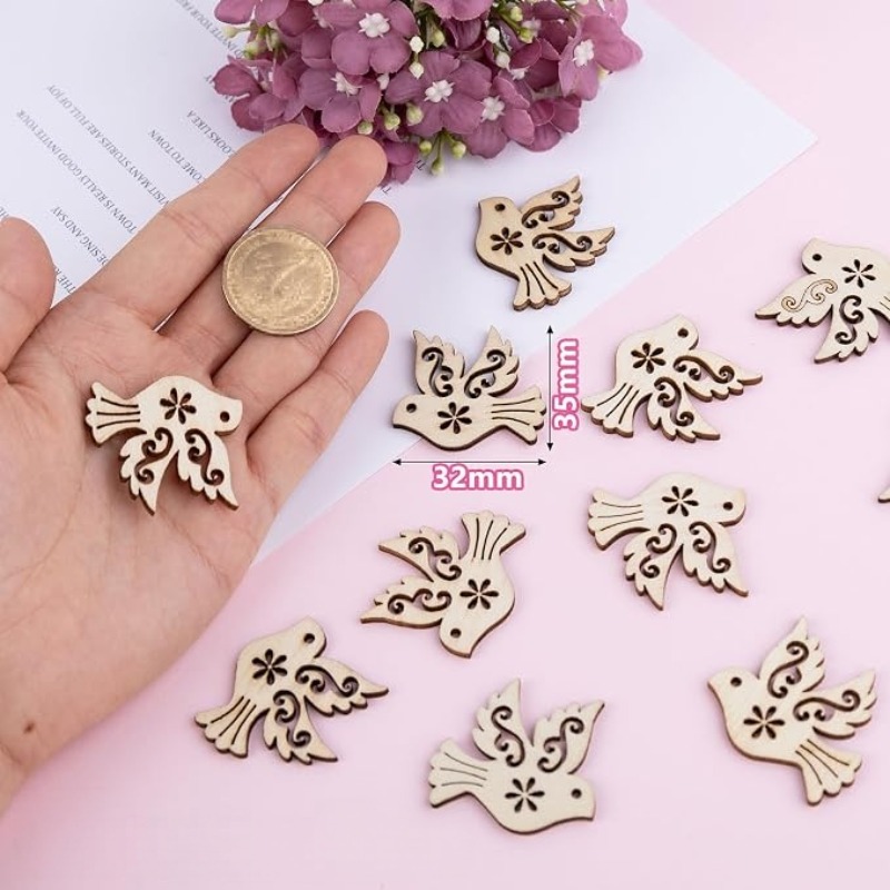 50 Peças de Recortes de Madeir - Craft Embellishments avaliação e preço