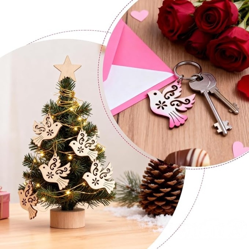50 Peças de Recortes de Madeir - Craft Embellishments avaliação e preço